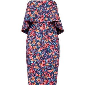 Badgley Mischka- Floral Popover Sheath Dress